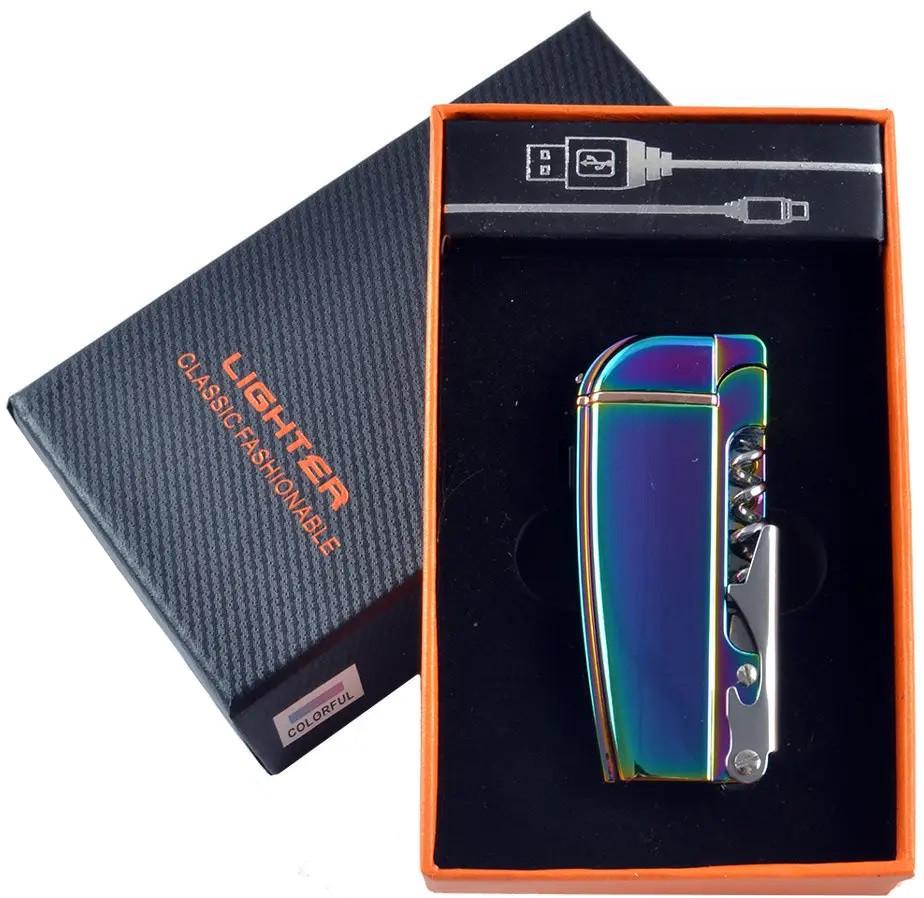 Запальничка електроімпульсна Lighter Corkscrew Colorfull Ice (ch00059)