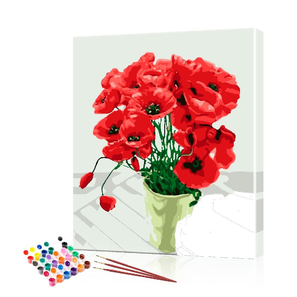Картина по номерам ArtSale Букет маков PBN0819 40х50 см