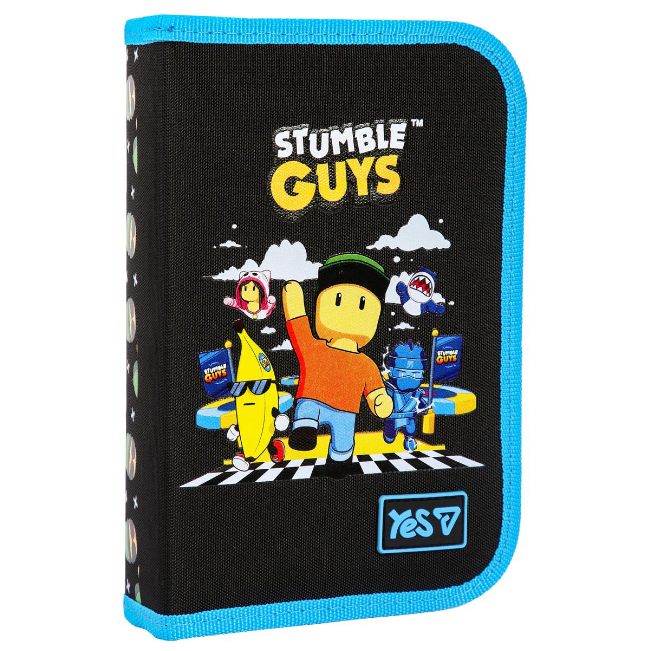 Пенал школьный жесткий YES одинарный с двумя клапанами Stumble Guys HP-04 (533747)