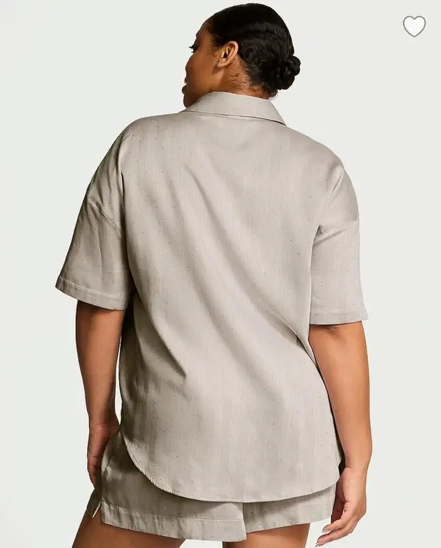 Піжама Victoria's Secret modal-cotton short pajama set XL Сірий (27013455) - фото 2 Піжама Victoria's Secret modal-cotton short pajama set XL Сірий (27013455) - фото 2