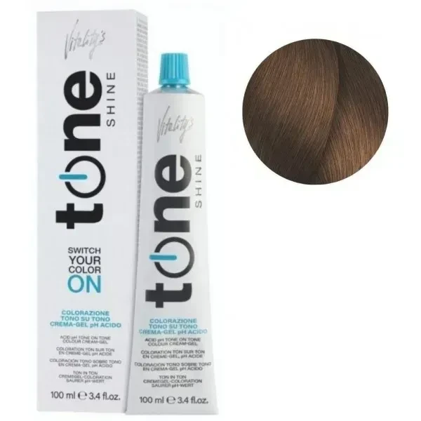Гель-краска для волос тонирующая безаммиачная Tone Shine Vitality's 6/34 Блонд темный золотой медный 100 мл