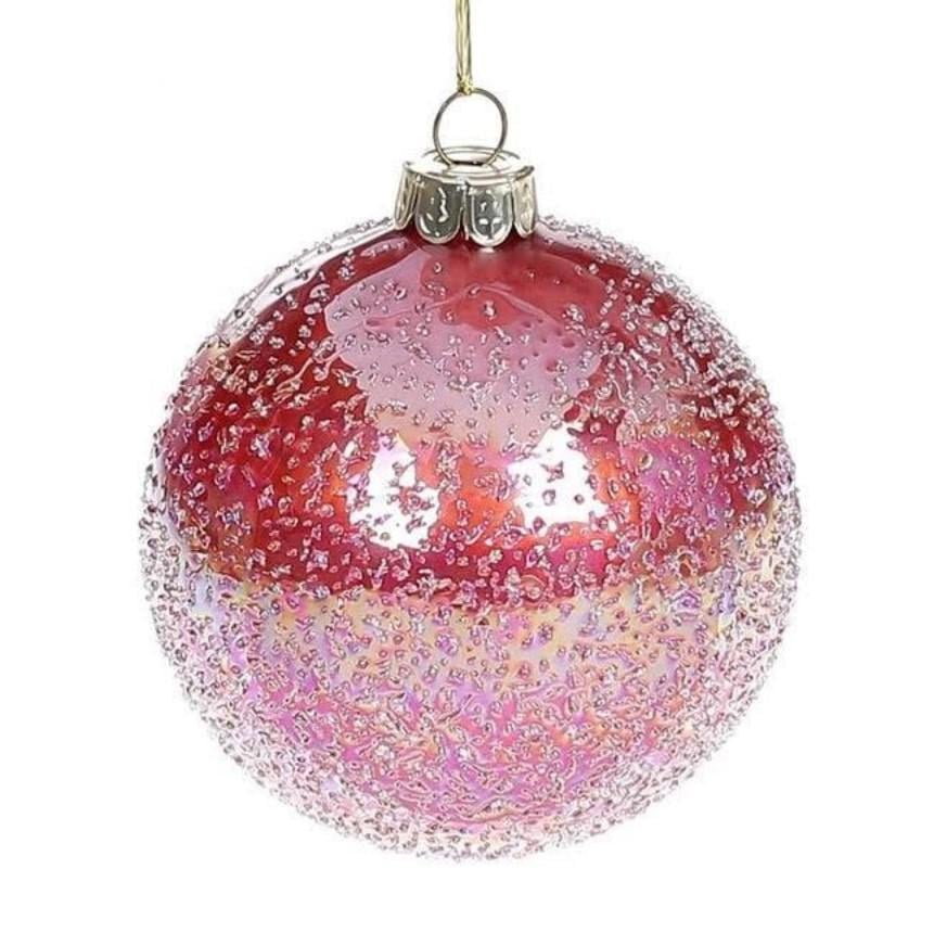 Набор шариков стеклянных 8 см 6 шт. (12932)