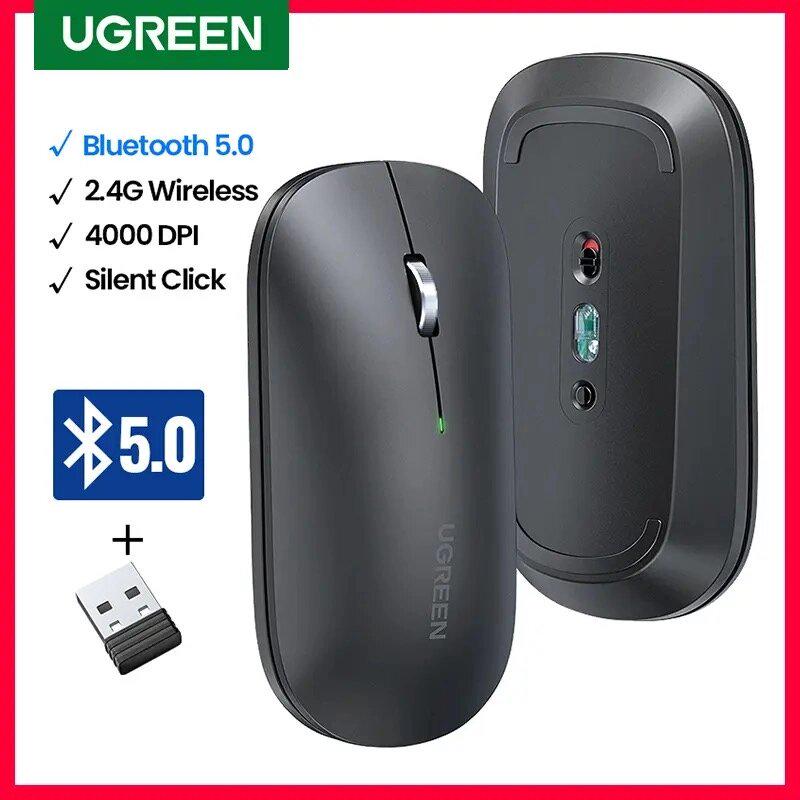 Миша комп'ютерна бездротова UGREEN MU001 Bluetooth Black (90531) - фото 2