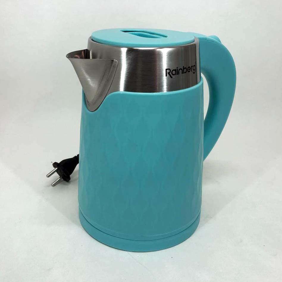 Електрочайник Rainberg RB-2226BR з нержавіючої сталі 2000 Вт 2 л Блакитний (322862) - фото 5 Електрочайник Rainberg RB-2226BR з нержавіючої сталі 2000 Вт 2 л Блакитний (322862) - фото 5