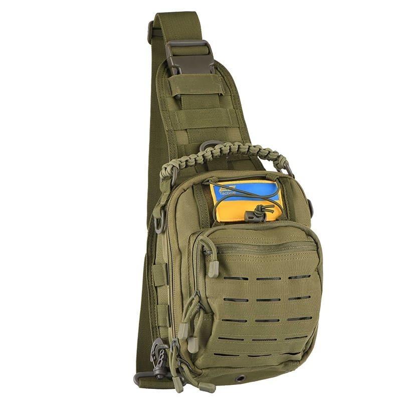 Сумка-слинг 2Е Tactical Laser Cut 2,5 л OD Green (2E-MILSLIBAG-Y09L-OG)