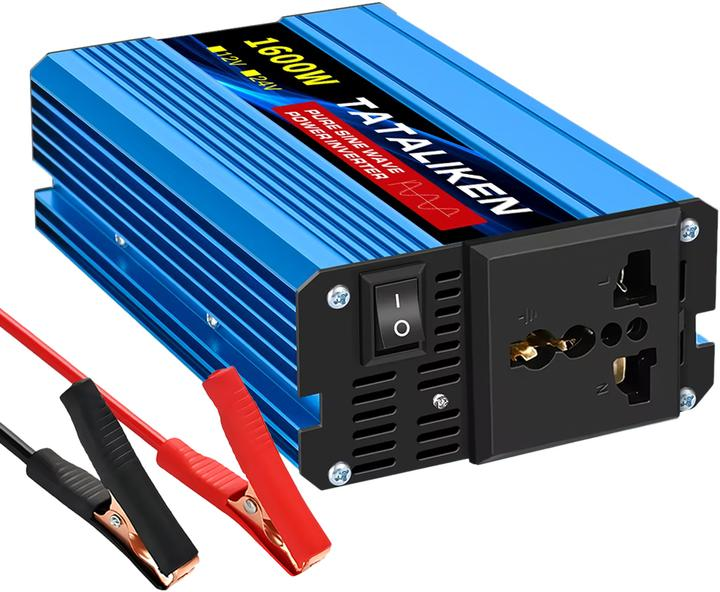 Автомобильный инвертор Tataliken чистый синус 1600 Вт 12-220V (29842411)