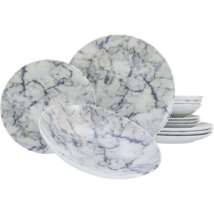 Набір тарілок Creatable Home Marble на 4 персони 12 пр. (33497658) Набір тарілок Creatable Home Marble на 4 персони 12 пр. (33497658)