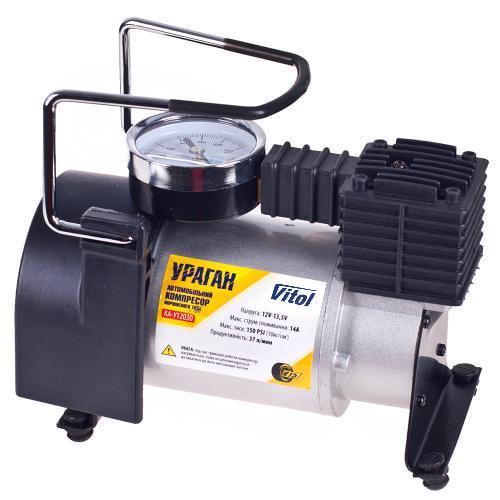 Компресор Ураган KA-У12030 150psi/14Amp/37 л/прикурювач/перехідник