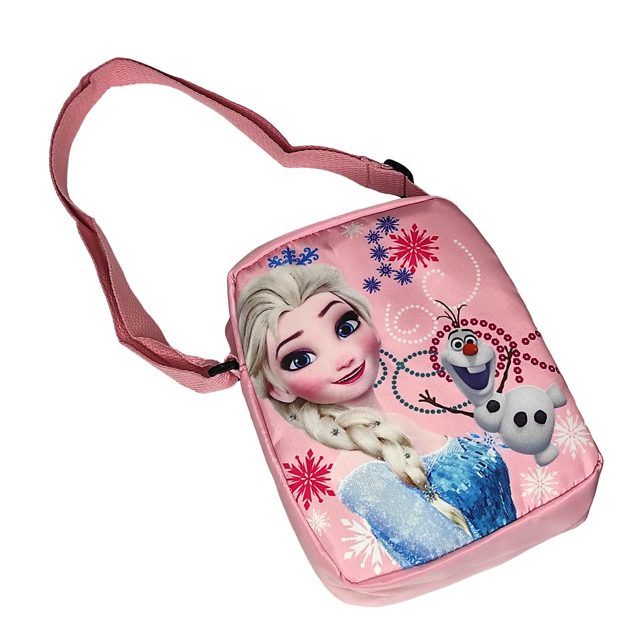 Дитяча сумка через плече для дівчаток Холодне серце Ельза та Олаф Рожевий (2575263504) - фото 2 Дитяча сумка через плече для дівчаток Холодне серце Ельза та Олаф Рожевий (2575263504) - фото 2