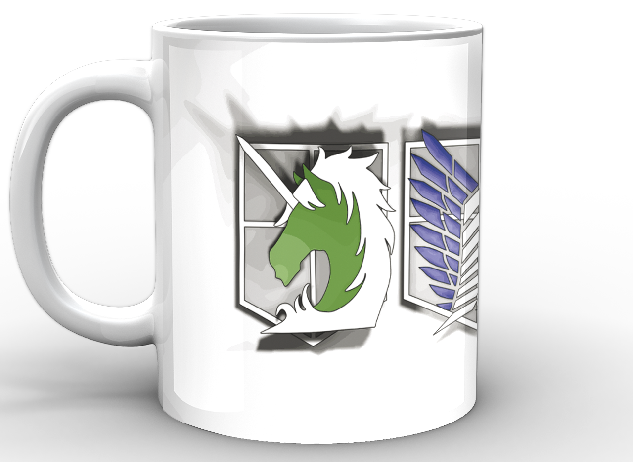 Чашка Geek Land Атака Титанов Attack on Titan гербы Белый AT.02.010