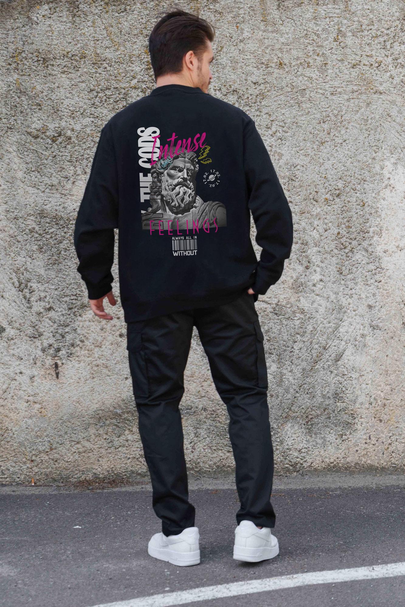 Свитшот оверсайз с принтом Without Feelings L/XL Black (L/XL8055604) - фото 2