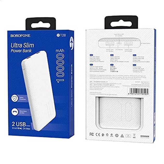 Павербанк BOROFONE BT28 Beneficial Mobile 10000 mAh White (000217) - фото 4