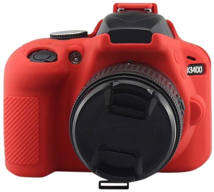 Чехол защитный силиконовый для фотоаппаратов Nikon D3300 D3400 Красный
