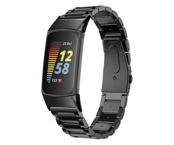 Ремешок металлический з чехлом Metal Classic для Fitbit Charge 6 Черный Ремешок металлический з чехлом Metal Classic для Fitbit Charge 6 Черный
