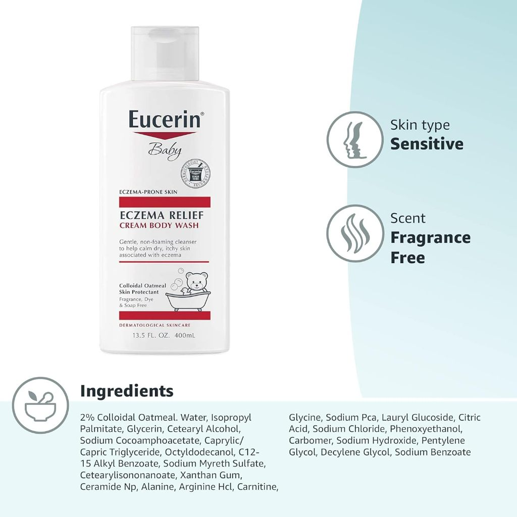 Eucerin, Baby, кремовий гель для душу проти екземи, 400 мл (13,5 рідк. унції) - фото 3