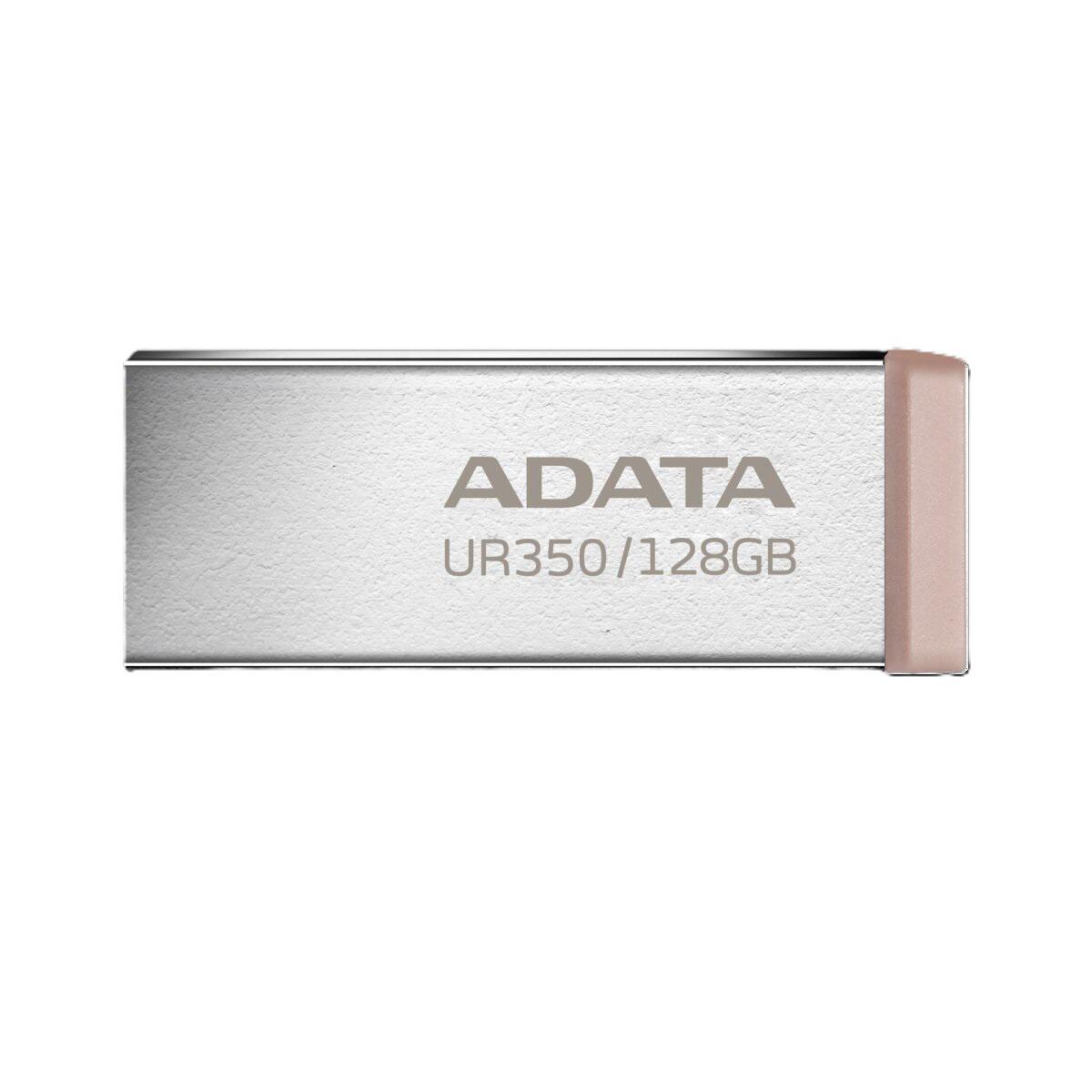 Флеш-пам'ять USB ADATA UR 350 128 Гб Silver/Beige (19556679) - фото 3