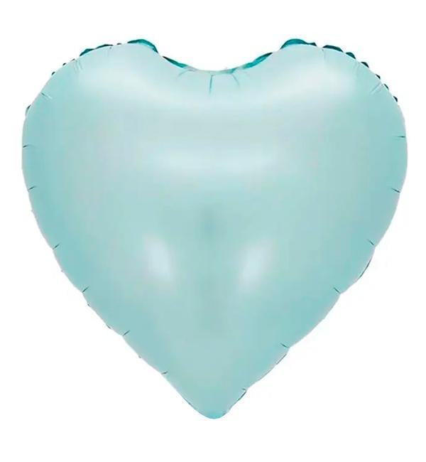Воздушный шар Heart Ø 45 см Голубой матовый (1353777)