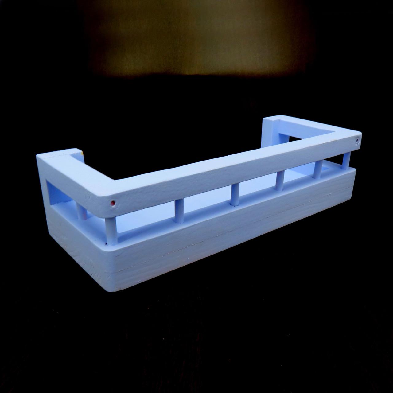 Полка настенная, настольная из дерева Сакаба с бортиком Ирис (ПНС/010952)