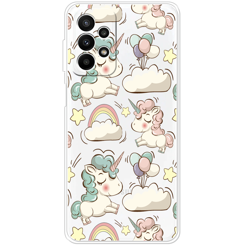 Чехол BoxFace Samsung Galaxy A23 (A235) Unicorns Прозрачный силикон (44373-cc2-44373)