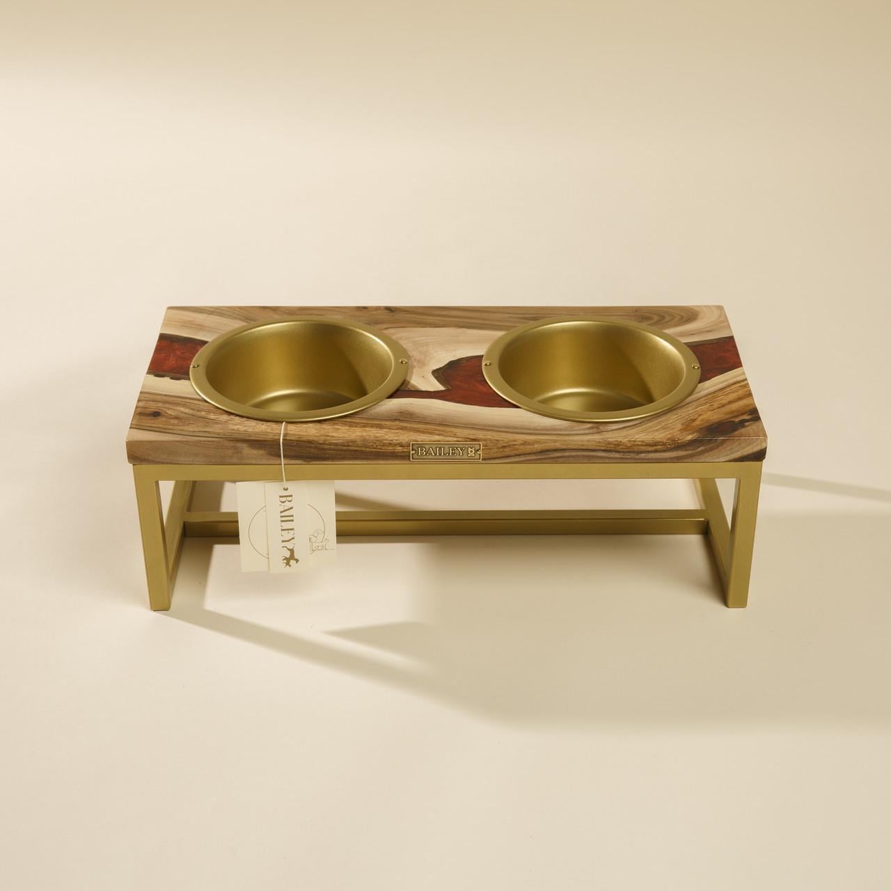 Кормушка для кошек EPOXY WOOD L Red Wine (2467079551)