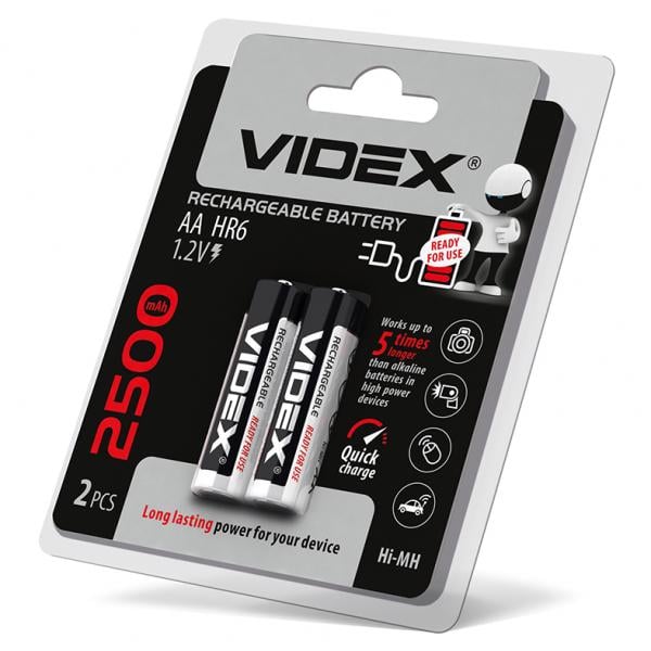 Акумулятори Videx 2 шт. HR6/AA 2500 mAh