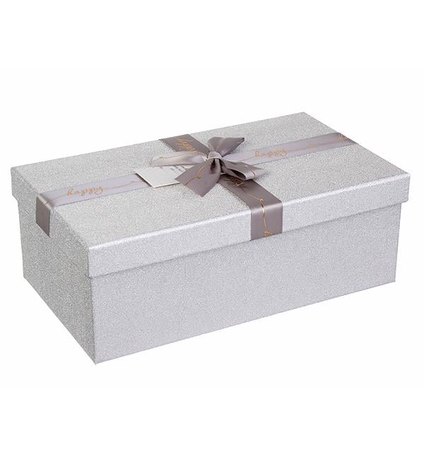 Подарочная коробка glitter 24,5x14,5x8 см Silver