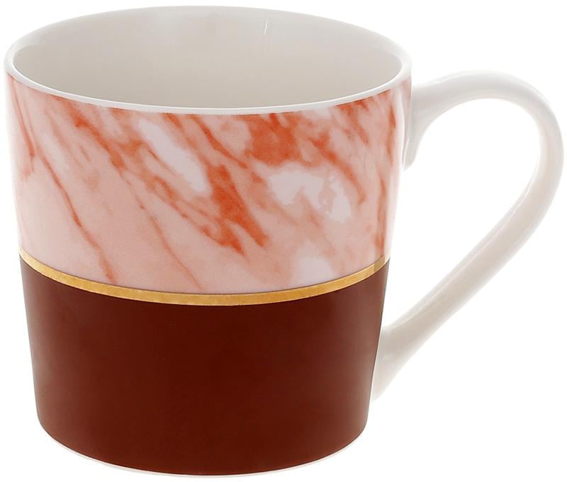 Чашка фарфоровая 350 мл Коричневый мрамор Чашка фарфоровая 350 мл Коричневый мрамор