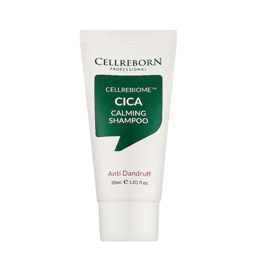 Шампунь проти лупи з центелою азіатською Cellreborn Cellrebiome Cica Calming Shampoo 30 мл Шампунь проти лупи з центелою азіатською Cellreborn Cellrebiome Cica Calming Shampoo 30 мл