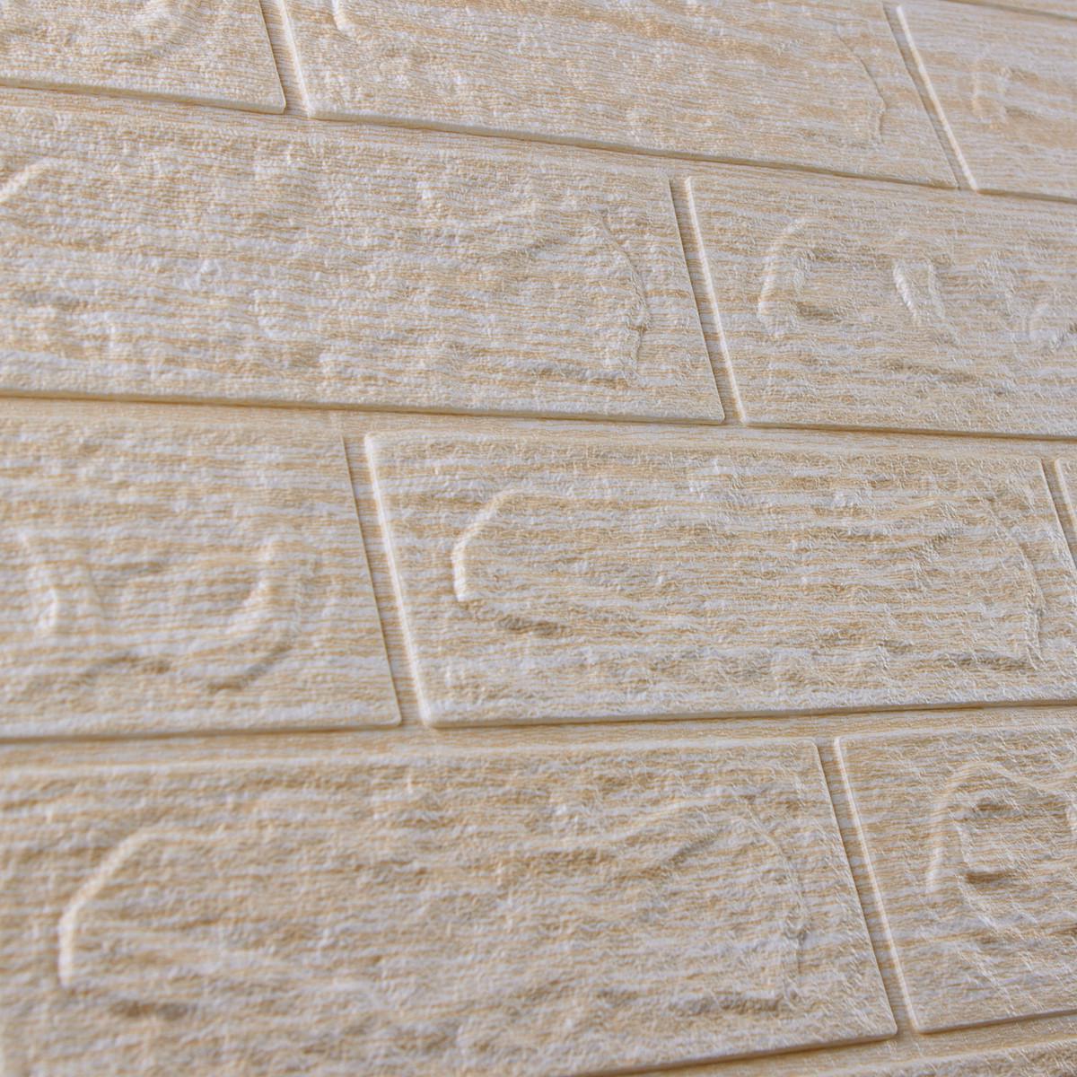 Декоративная 3D панель самоклеющаяся Loft под кирпич 700x770x5 мм Светло-бежевый - фото 4 Декоративная 3D панель самоклеющаяся Loft под кирпич 700x770x5 мм Светло-бежевый - фото 4