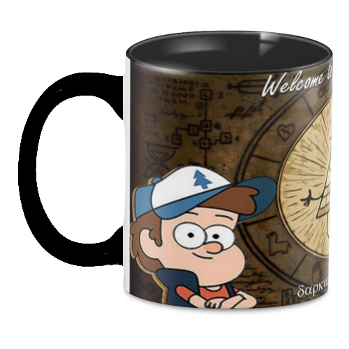 Чашка Гравити Фолз Gravity Falls Welcome Черный GF.02.12.