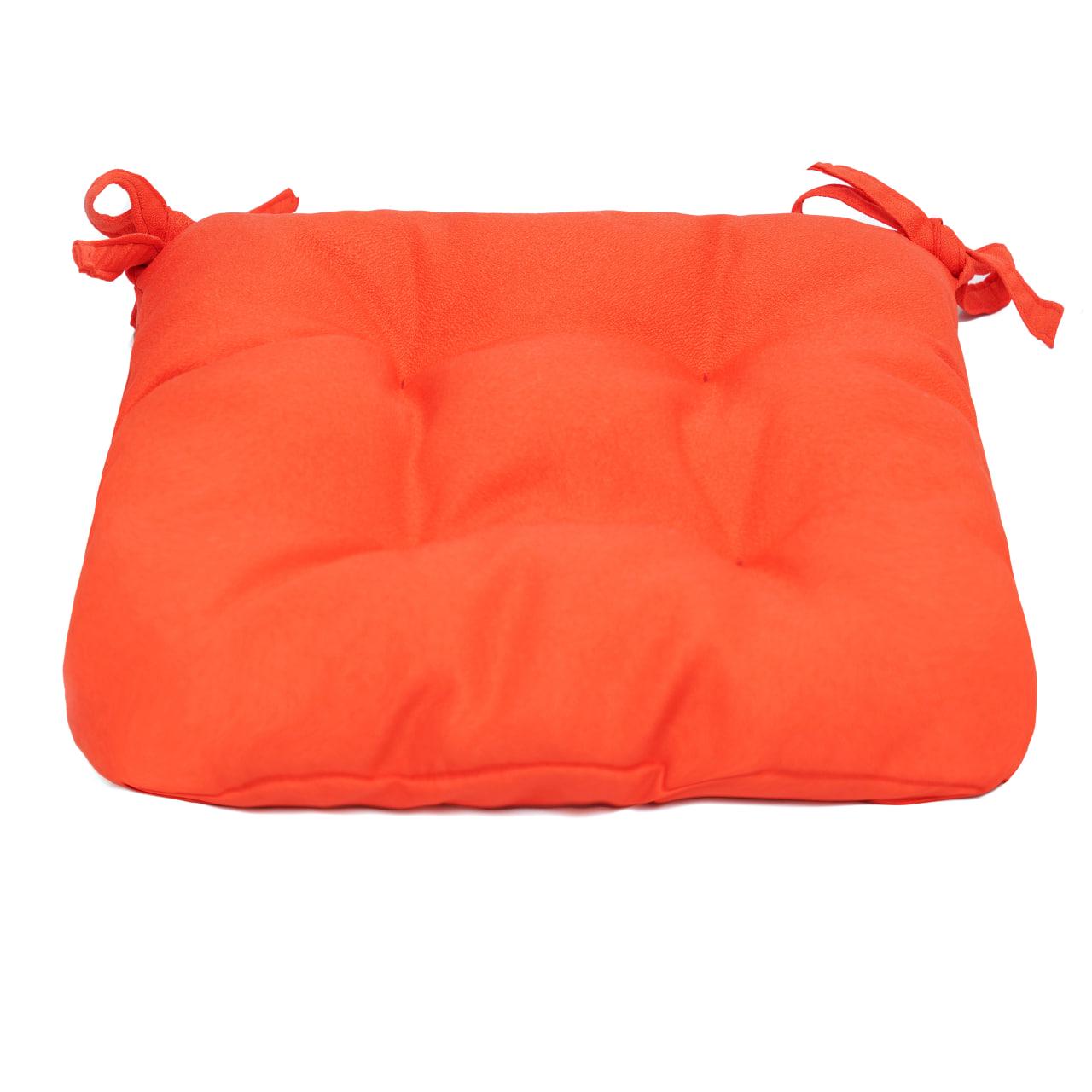 Подушка для стула/кресла/табурета 30х30х8 см Оранжево-мандариновый (1661317950) - фото 3 Подушка для стула/кресла/табурета 30х30х8 см Оранжево-мандариновый (1661317950) - фото 3