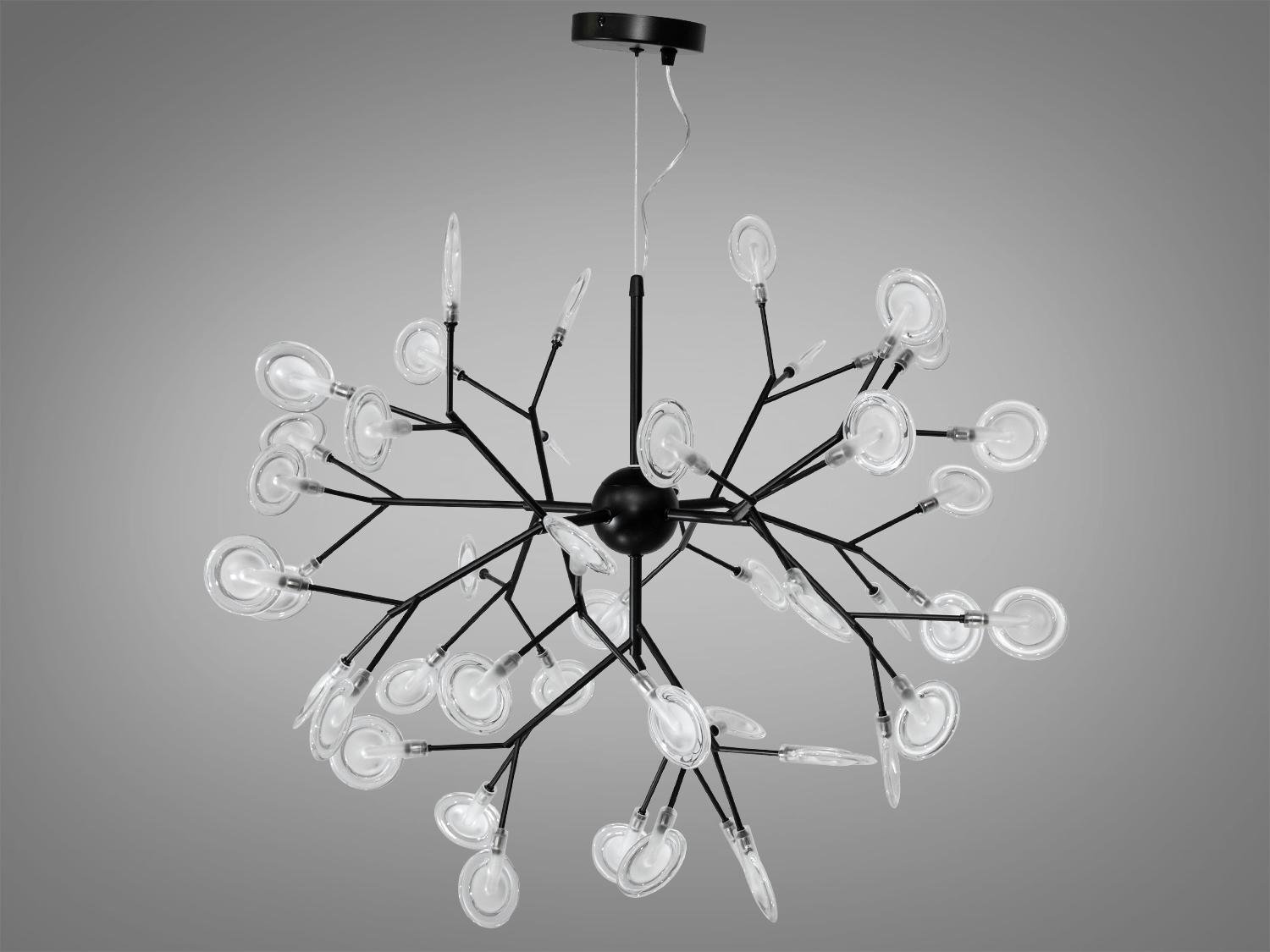 Люстра подвесная Светлячок 45 ламп Черный (887-45C BK) - фото 1 Люстра подвесная Светлячок 45 ламп Черный (887-45C BK) - фото 1