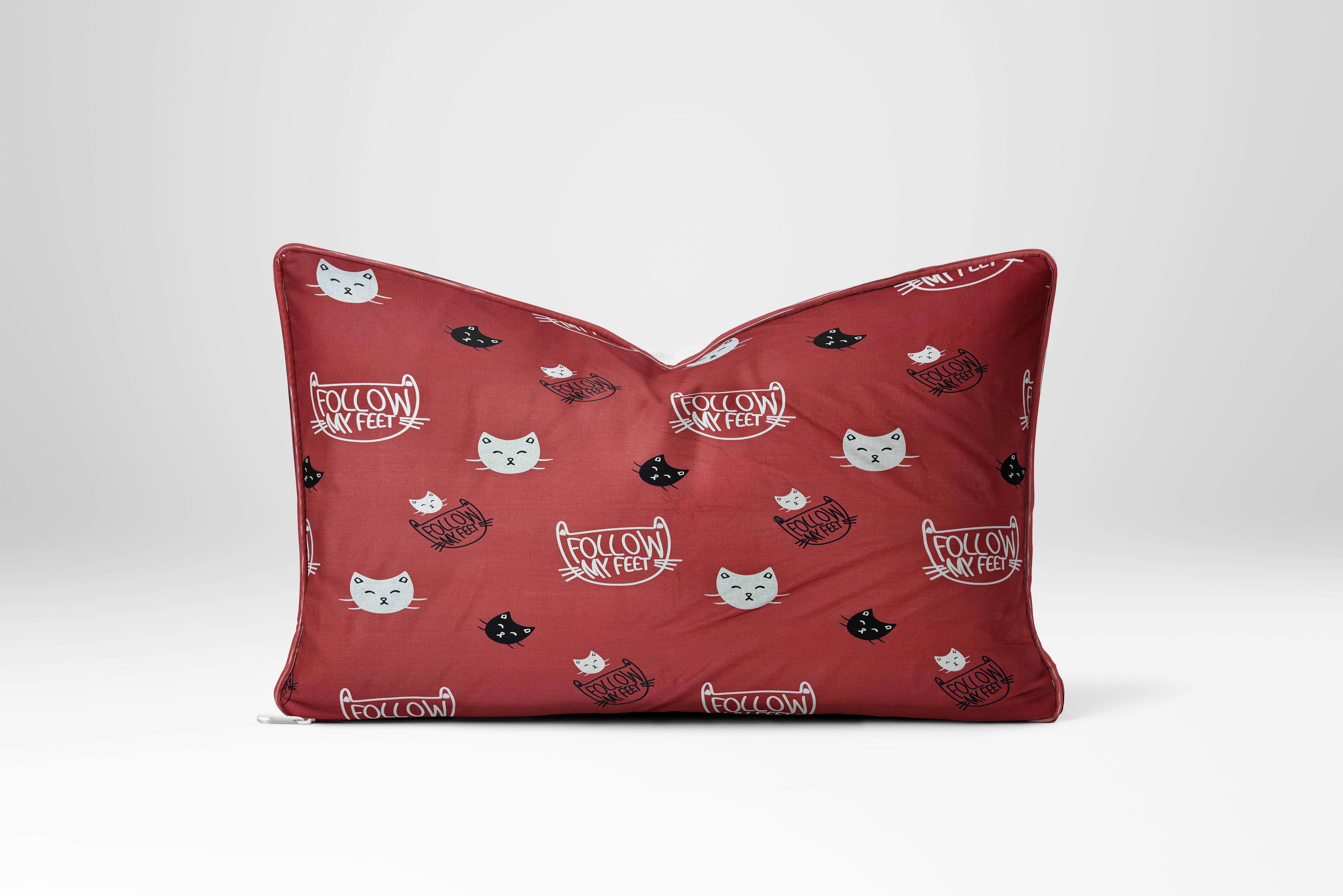 Наволочки Follow my feet из бязи 40х60 см 2 шт. Красный (GLux-1205R/40х60)