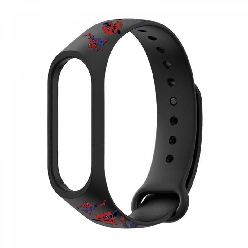 Силиконовый ремешок для Xiaomi Mi Band 7/6/5 с дизайнерским принтом "Spider Man" (9582643) - фото 3