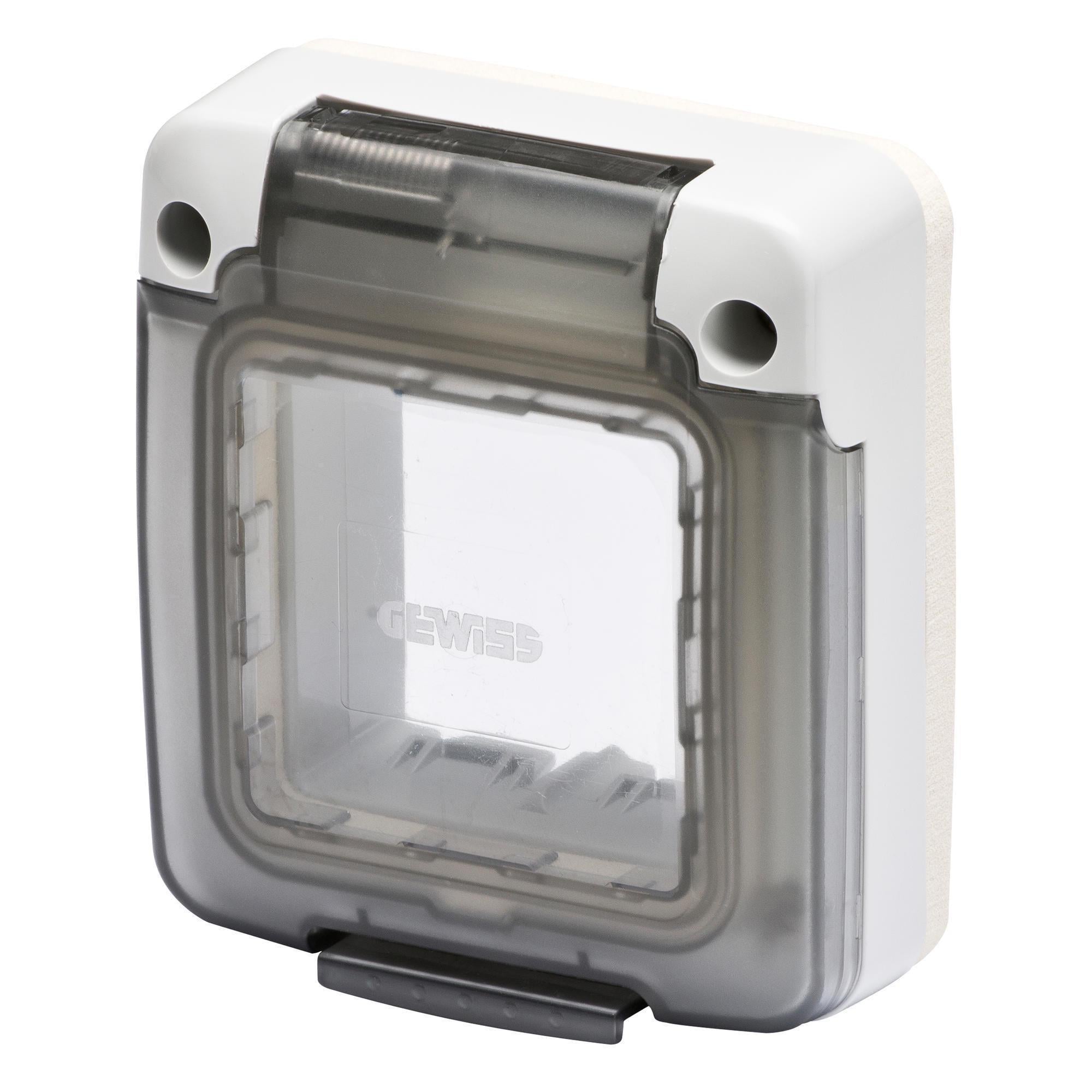 Панель герметична Gewiss 27 Combi 2 модуля 75x85x30,5 мм IP65 Димчастий (GW27403)