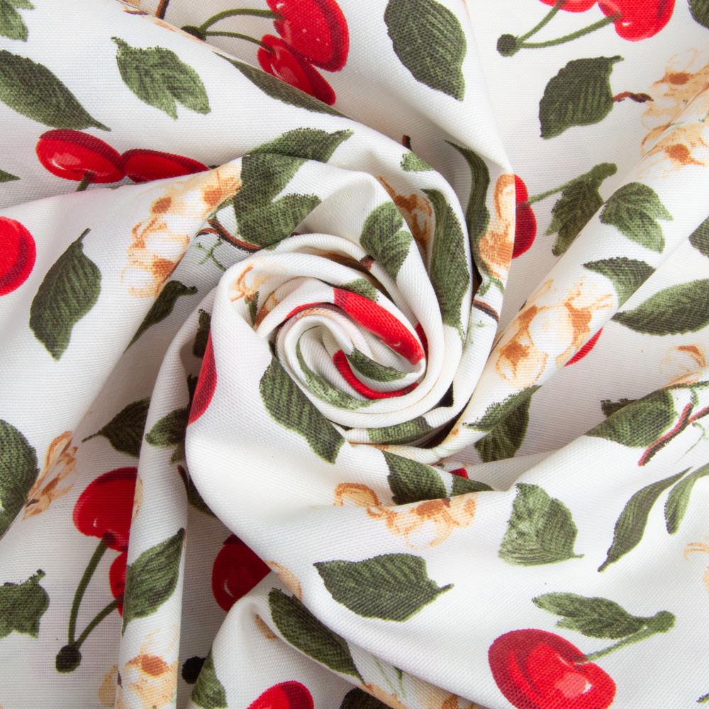 Тканина декоративна скатерна Вишенька бавовна з водовідштовхувальним просоченням 220 гр/м2 180 см Сіро-білий мармур (26914) - фото 2