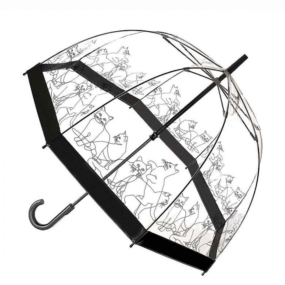Зонт-трость женский Fulton L042 Birdcage-2 Cats Прозрачный (L042-041215)