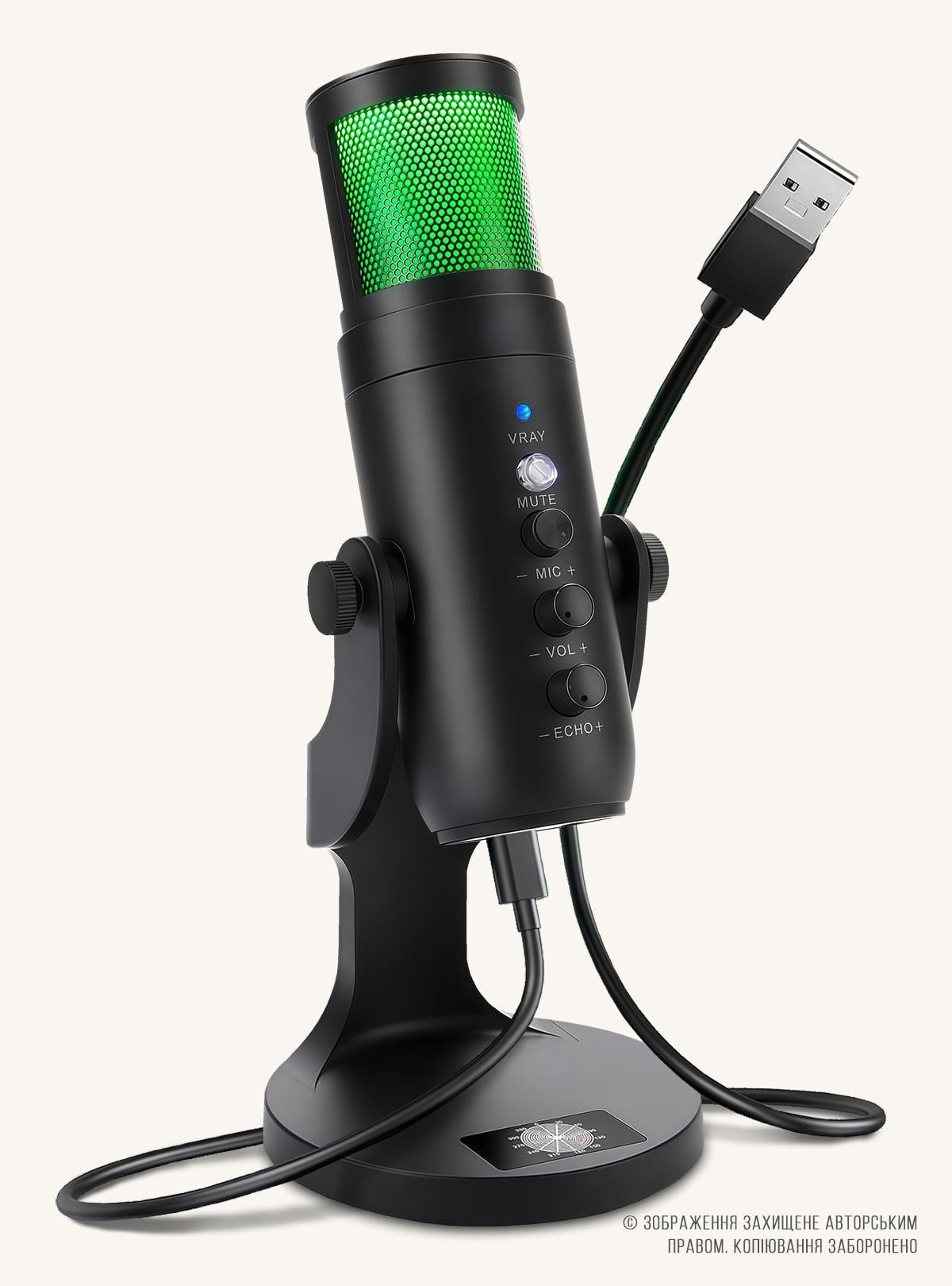 Микрофон для компьютера OnePro MU900 USB студийный/конденсаторный Черный (73763) Микрофон для компьютера OnePro MU900 USB студийный/конденсаторный Черный (73763)