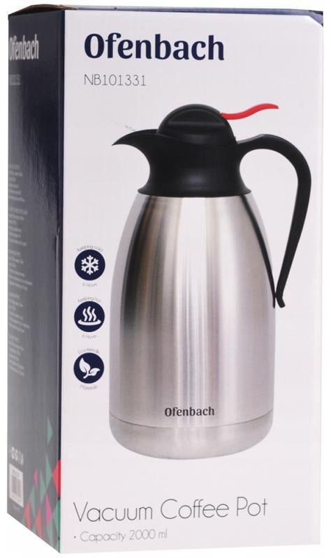 Термос-глечик Ofenbach Конференція з вакуумною сталевою колбою 2000 мл (NB-101331) - фото 5 Термос-глечик Ofenbach Конференція з вакуумною сталевою колбою 2000 мл (NB-101331) - фото 5
