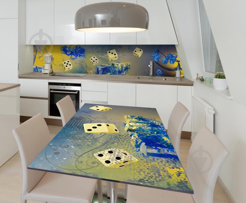 Наклейка виниловая на стол Zatarga "Игральные Кости" 600х1200 мм Наклейка виниловая на стол Zatarga "Игральные Кости" 600х1200 мм