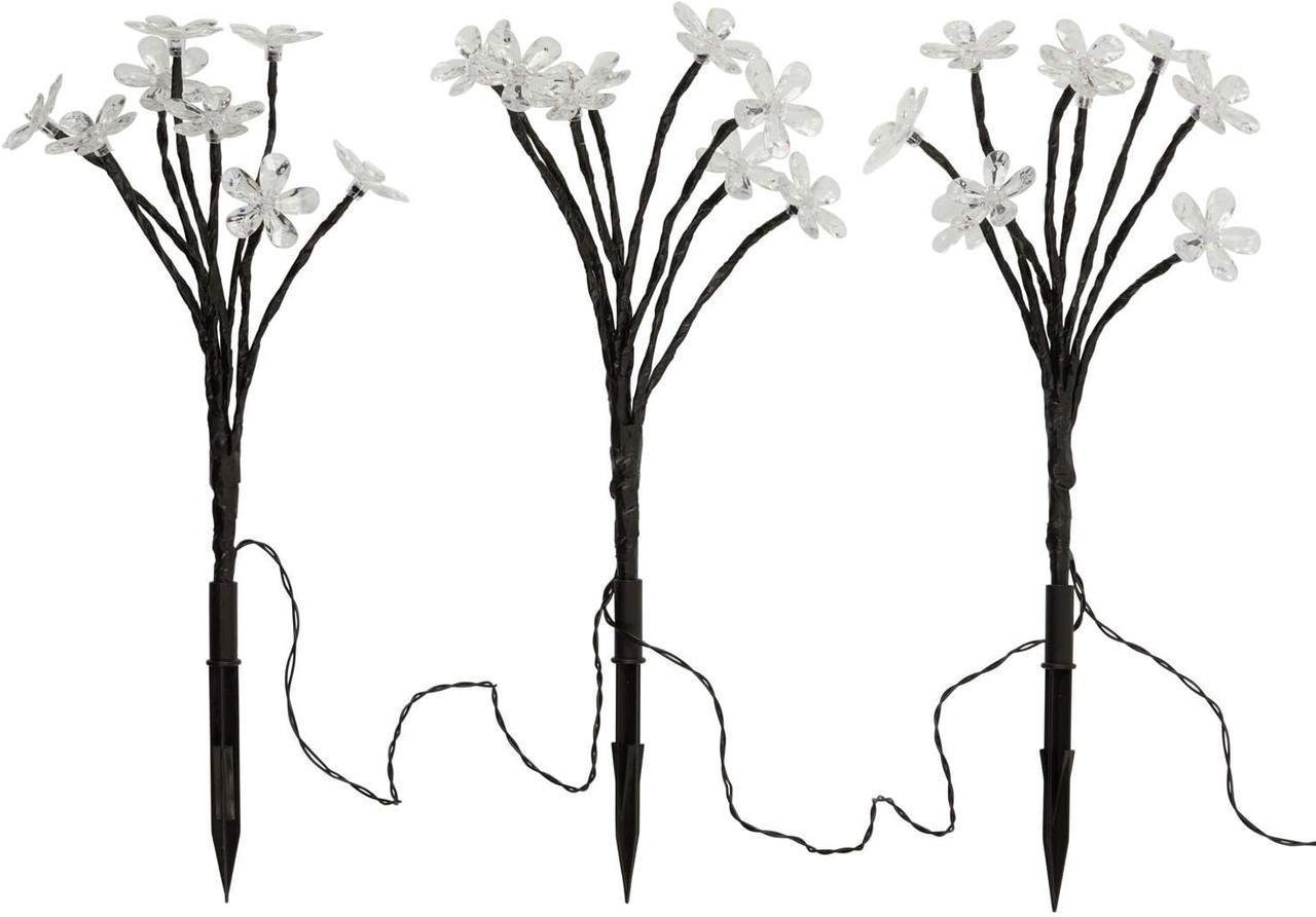 Садово-парковый светильник Sirius на солнечной батарее в форме цветков IP44 60 см Черный (SLP46)