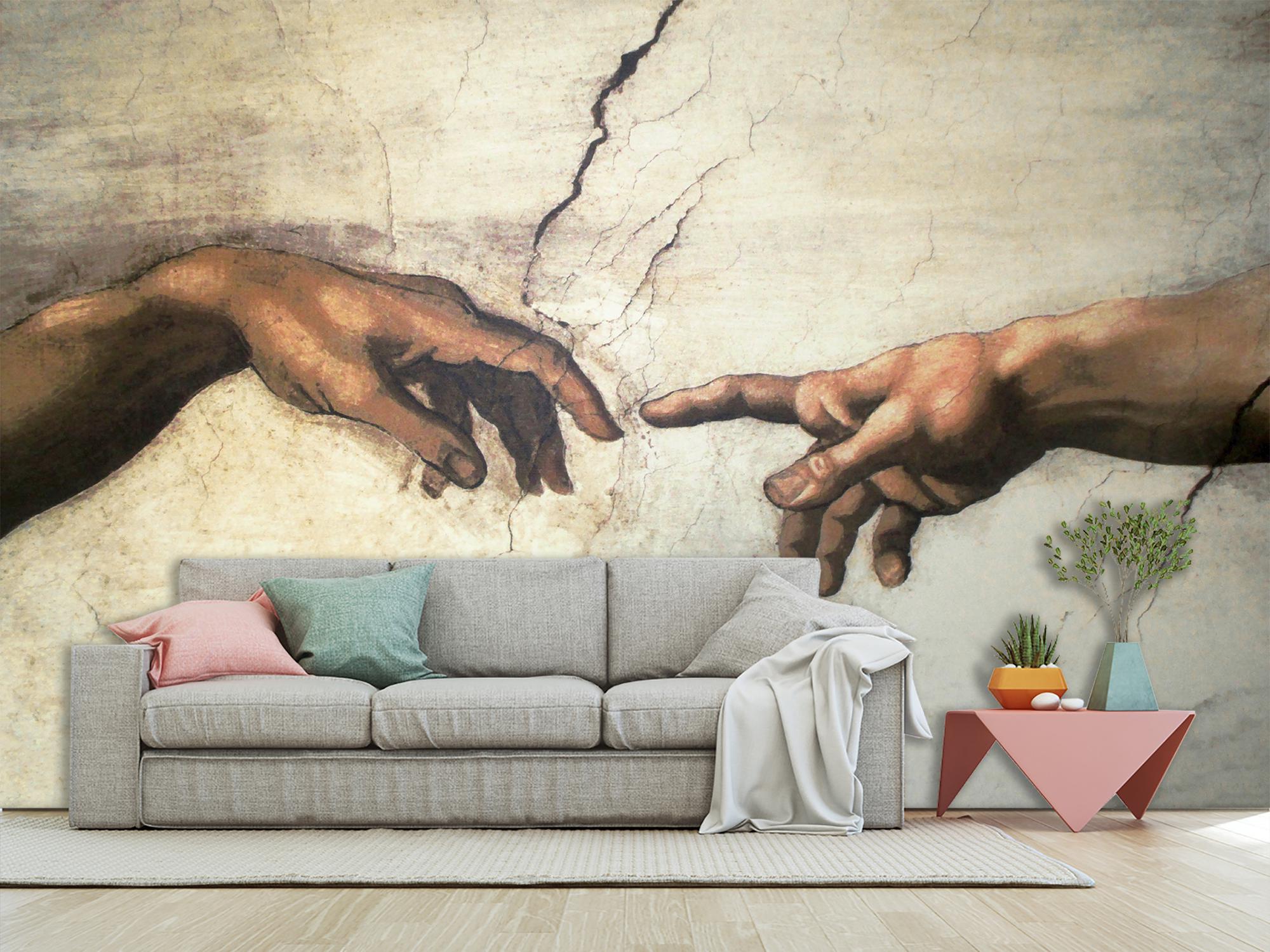 Фотошпалери флізелінові Upstream Мікеланджело жест створення 285х190 см (VINT-010/4) - фото 5