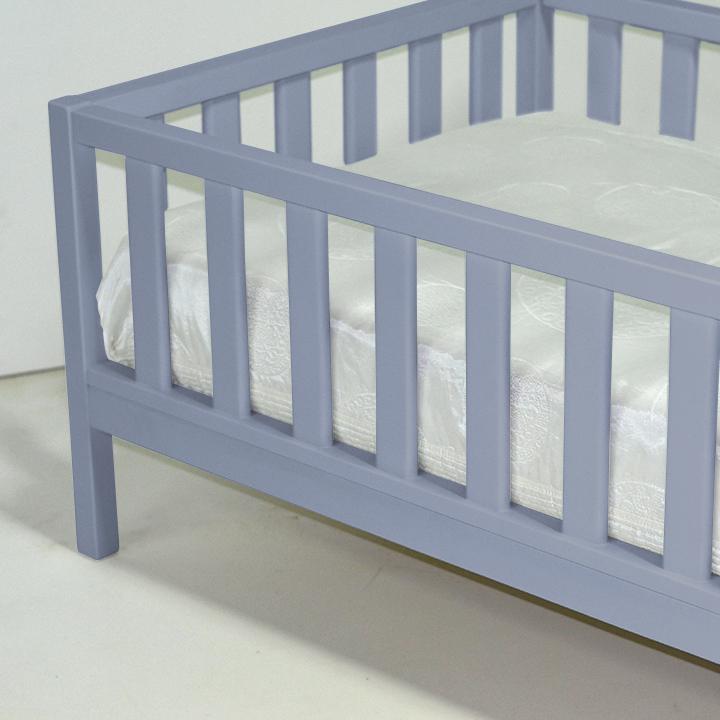 Кровать деревянная Злата со съемным бортиком 80x190 см Серый - фото 2 Кровать деревянная Злата со съемным бортиком 80x190 см Серый - фото 2