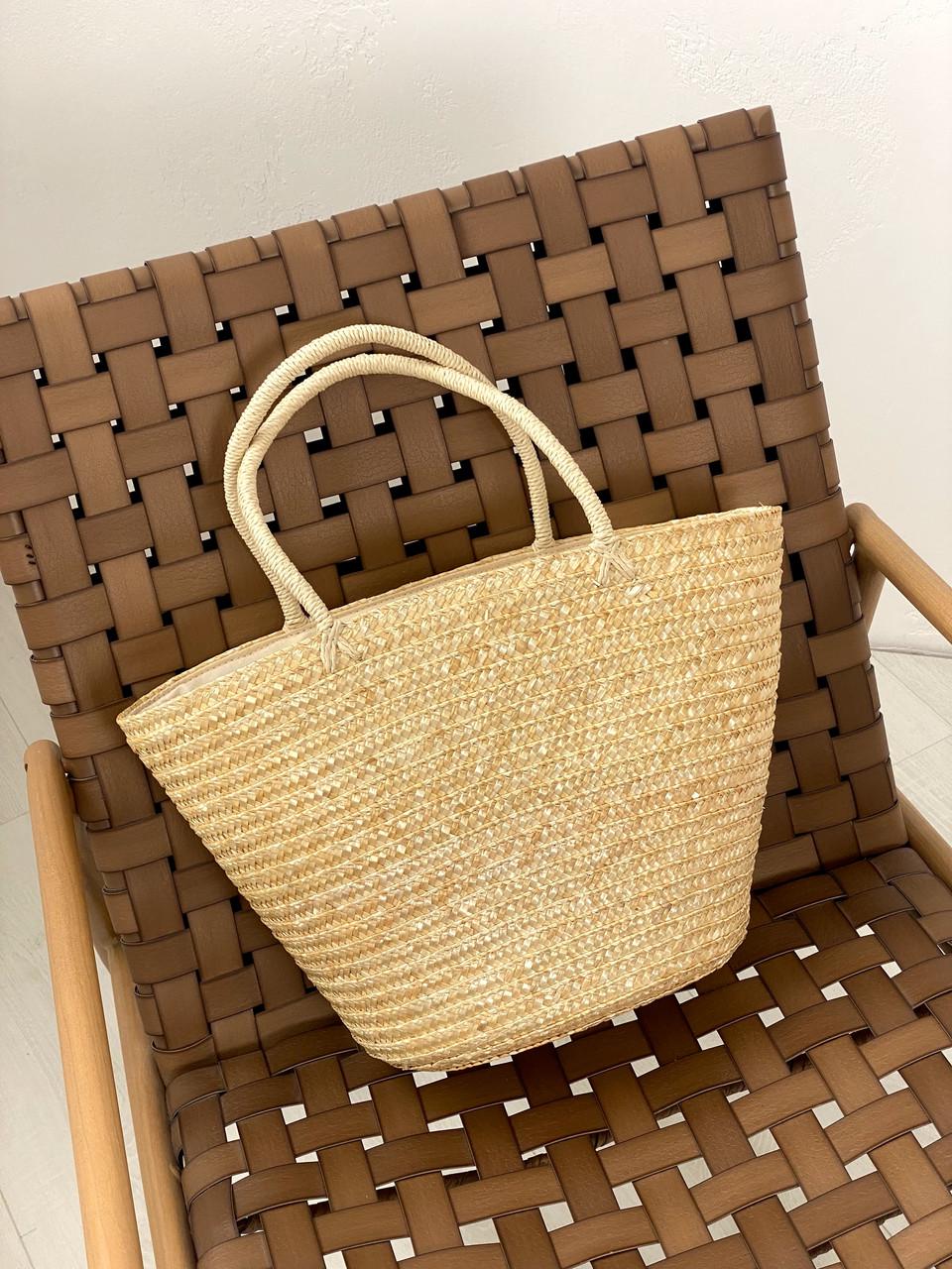 Сумка соломенная большая SACRAMENTO из пшеничной соломки