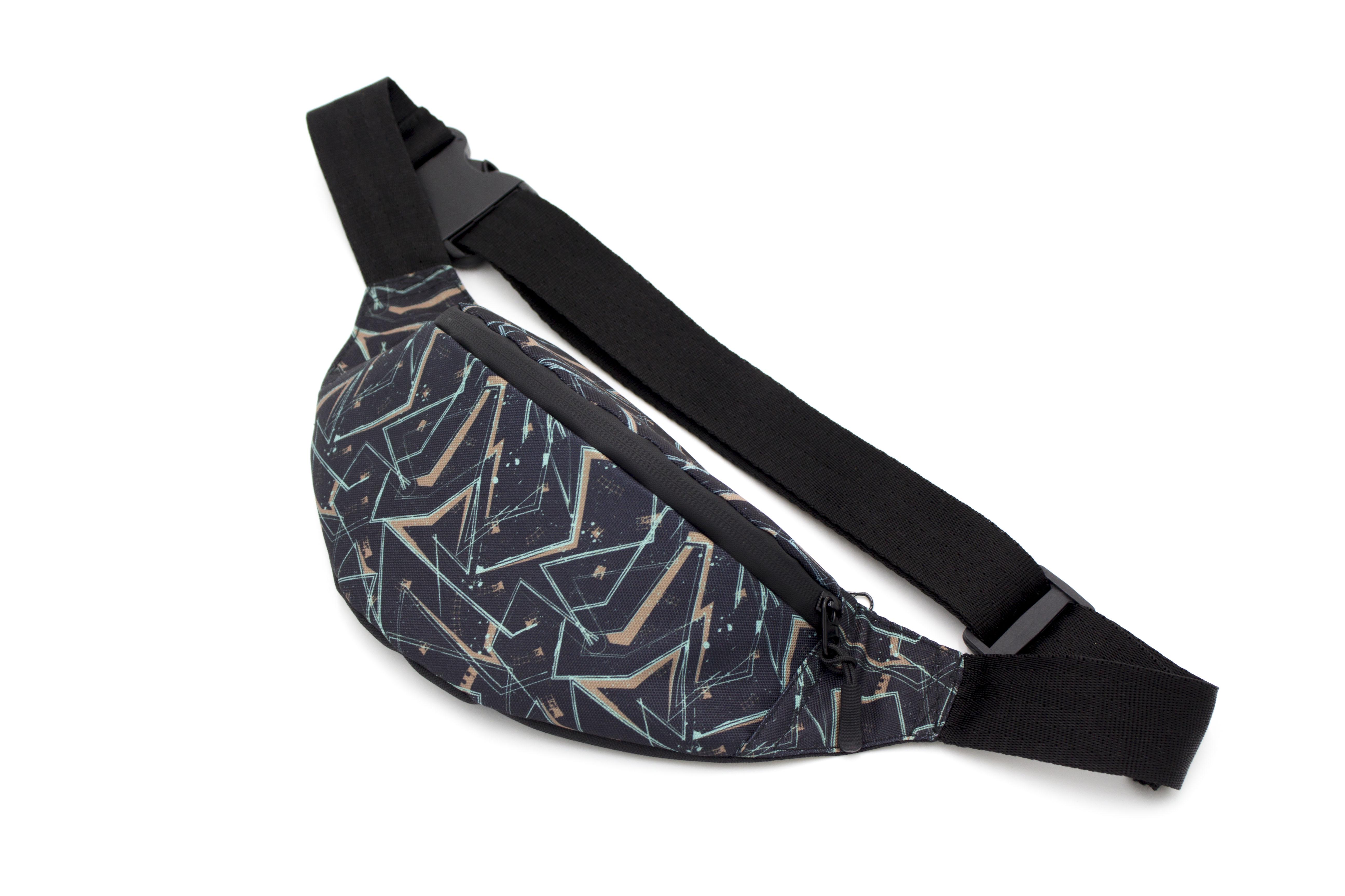 Сумка бананка Геометрія Чорний (BG-006) - фото 1