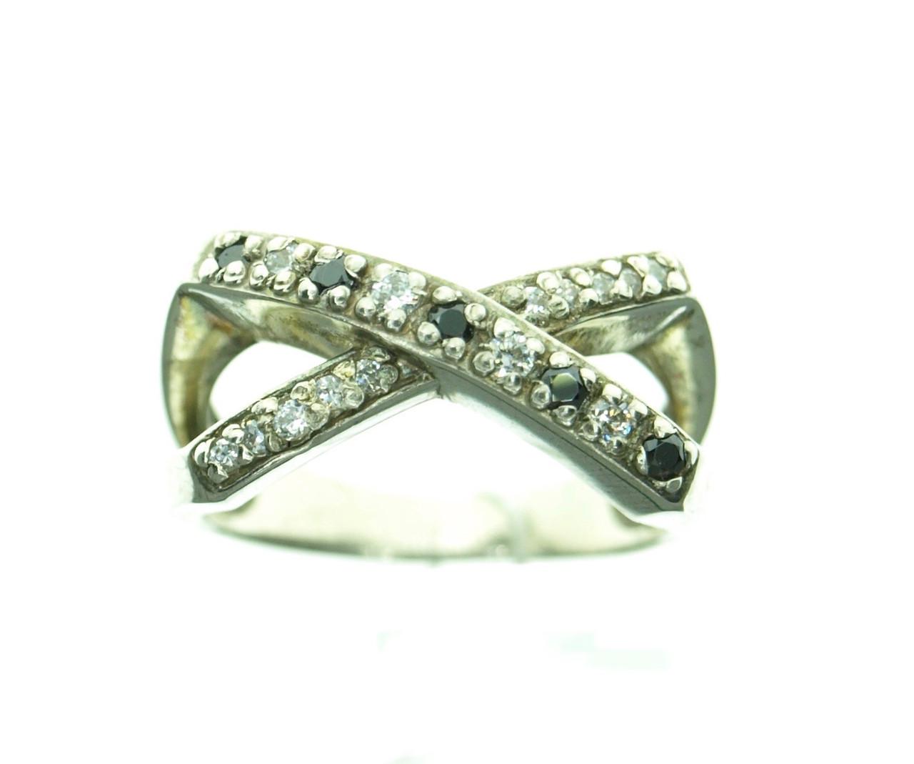 Каблучка зі срібла з фіанітом (2101750401)