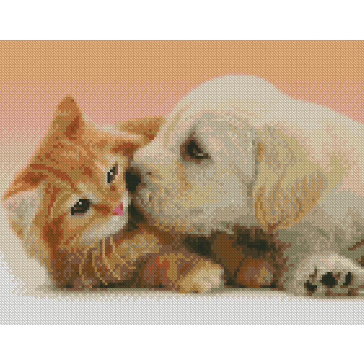 Алмазная мозаика Strateg Премиум Дружба с детства 30x40 см (HX522)