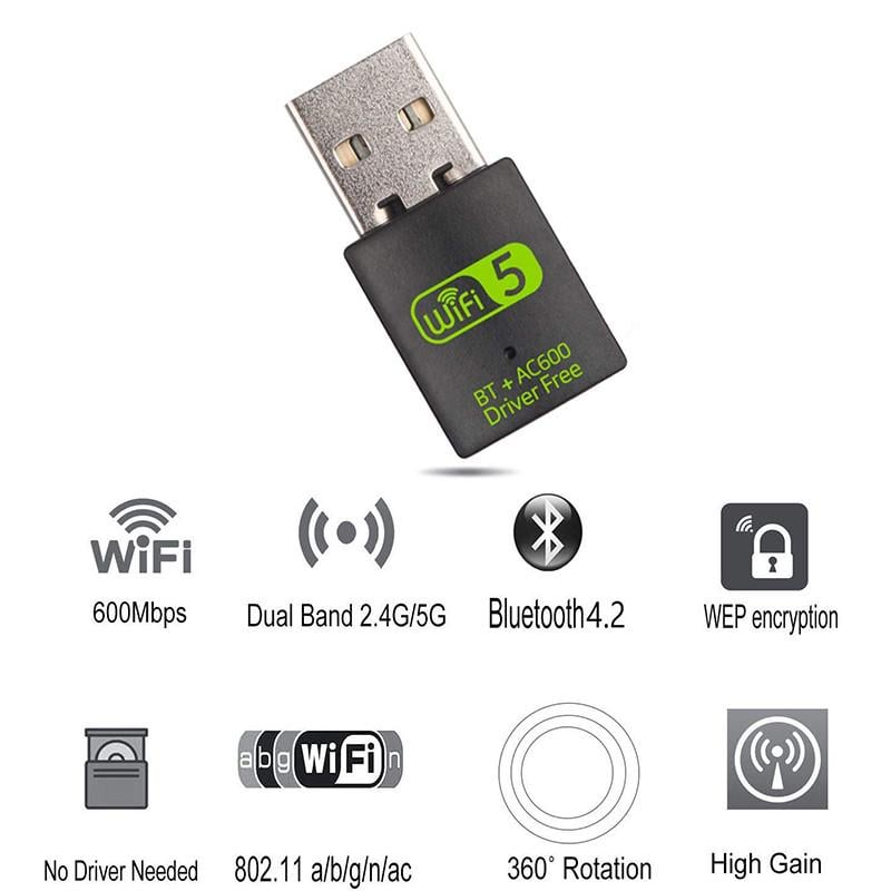 Адаптер Wi-Fi двухдиапазонный 5 ГГц/2.4 ГГц и bluetooth (88032e) - фото 10