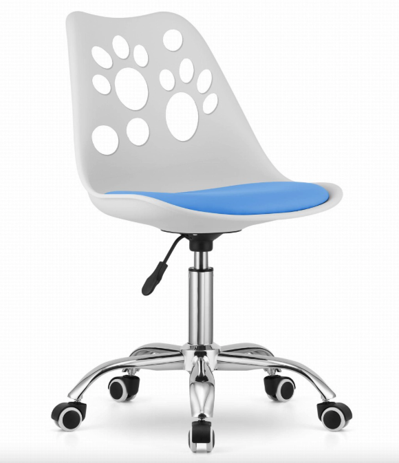 Кресло офисное Leobert Print Бело-голубой