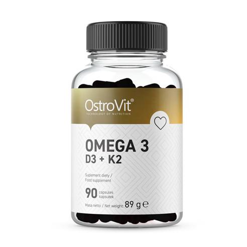 Риб'ячий жир OstroVit Omega 3 D3 + K2 90 капс. (18904-01) - фото 1